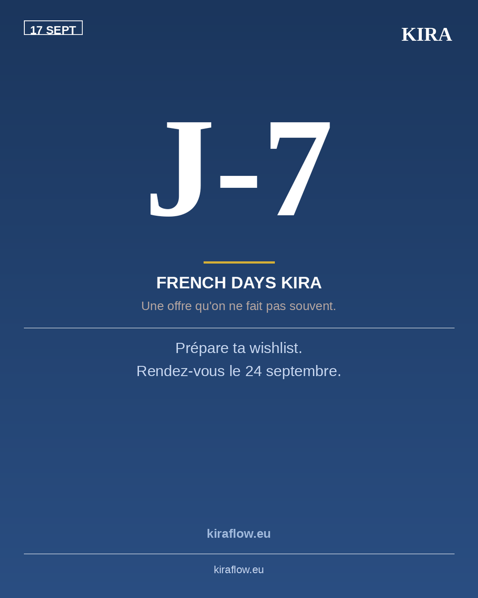kiraflowfr's tweet photo. Dans 7 jours, KIRA participe aux French Days.

Une offre qu'on ne fait pas souvent.
Prépare ta wishlist. 🛒

🔵 https://t.co/YK2FTlyy8X

#FrenchDays #KIRA #Bientôt #CulotteMenstruelle #À Venir https://t.co/5vhJWcGhUS
