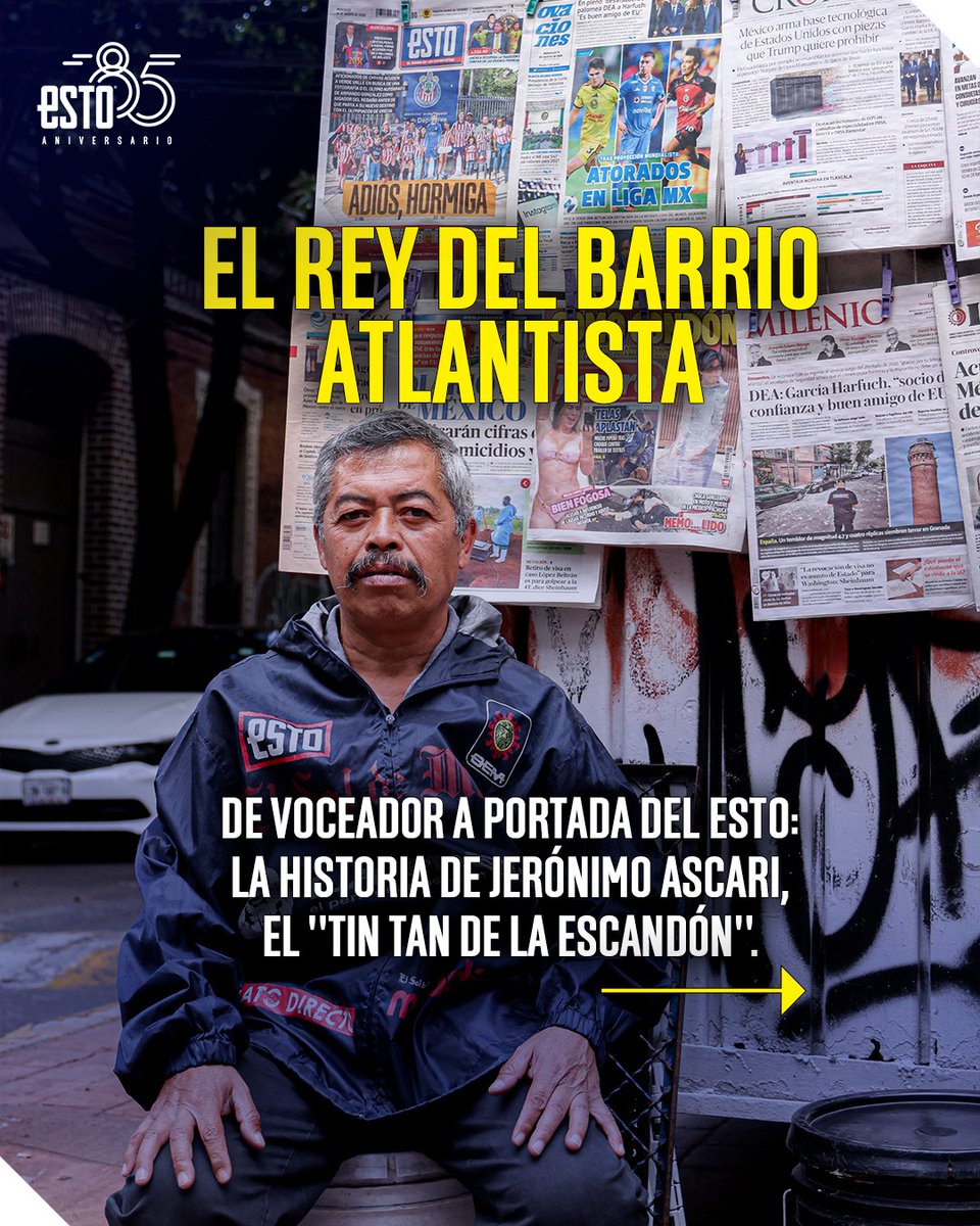 estoenlinea's tweet photo. 📰 85 AÑOS DEL ESTO: LA HISTORIA DEL 'TIN TAN' DE LA ESCANDÓN 🐴

Jerónimo Ascari, el "Tin Tan de la Escandón", pasó de bocear el periódico junto a su padre a convertirse en la mismísima portada del diario.
👉🏻 https://t.co/62p2y6BAQC https://t.co/TYKcI76SfT