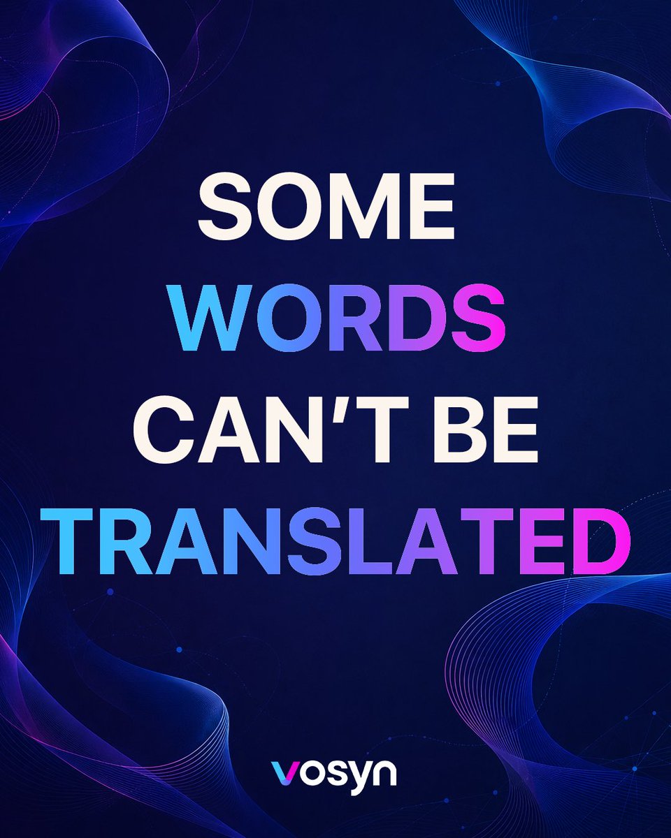 thevosynai's tweet photo. Some words can't be translated.
Sobremesa. Jugaad. Komorebi. Saudade.
Each carries a whole culture no single English word holds. That's why translation isn't enough and why we're building @Vosyn to keep context + nuance intact.
Which word would you add? 👇
#Localization #Language https://t.co/QDsnmFD1UU