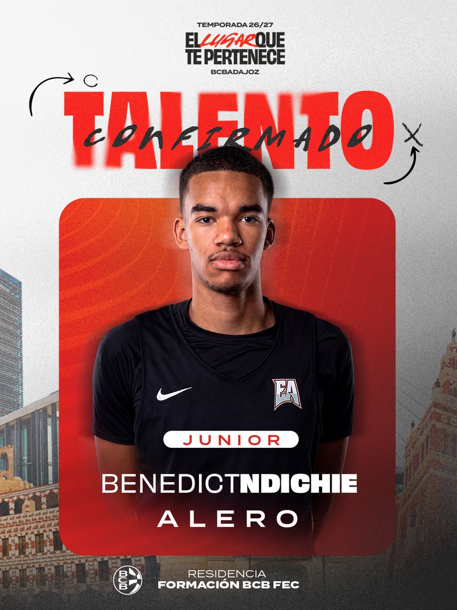 BCBBadajoz's tweet photo. 🚀𝗧𝗮𝗹𝗲𝗻𝘁𝗼 𝗖𝗼𝗻𝗳𝗶𝗿𝗺𝗮𝗱𝗼 | Benedict Ndichie

Alero belga de 16 años procedente del Nova Hoops Academy.

Jugador penetrador con amenaza defensiva y con alta intensidad y energía. 

Impulsado por @fecsfc 

#ElLugarQueTePertenece #TalentoBCB https://t.co/BJxBYTooQG