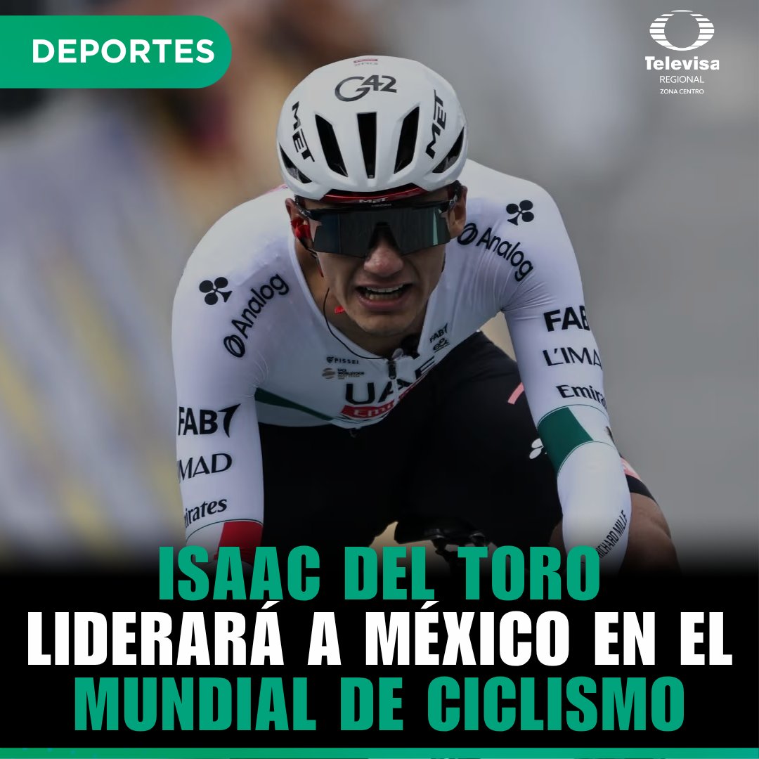 TelevisaPuebla's tweet photo. 🚴‍♂️🇲🇽 Bernardo de la Garza, presidente de la UCM, confirmó la lista oficial del seleccionado nacional para el Mundial de Ciclismo en Ruta en Canadá. Isaac del Toro encabezará la categoría Élite Varonil para afrontar 273.7 km en el Mount Royal.
#IsaacDelToro #ElTorito #MundialDeCiclismo #Montreal2026 #UCM