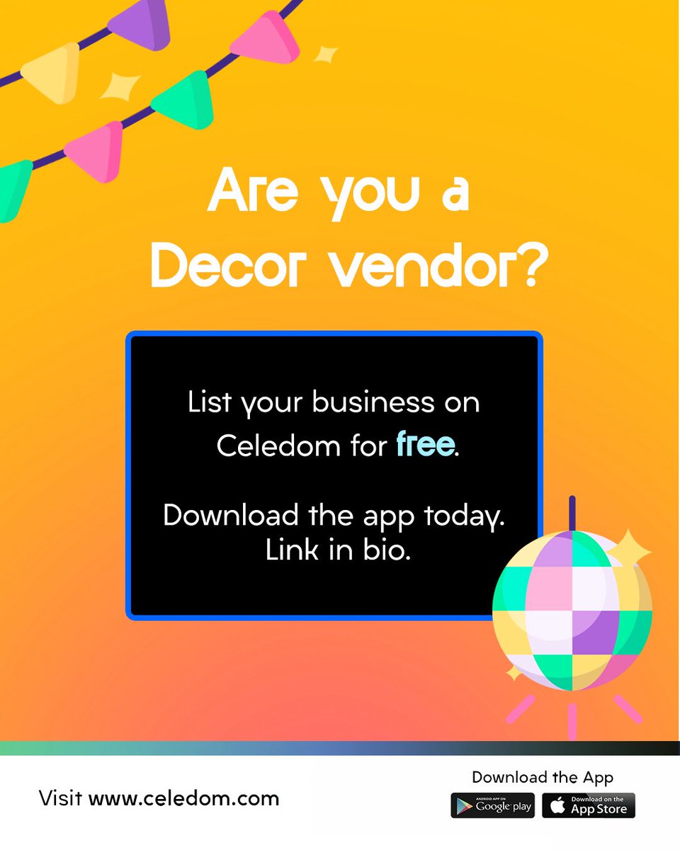 CeledomApp's tweet photo. @somaevents__ is now on Celedom! ✨
Looking for someone to bring the beautiful and elegant decor and designs to your next event? You can now find Soma Events on Celedom.
Sign up and get to connecting with Celedom. Link in bio!
#Celedom #décor #EventVendors #elegant #Eventdecor https://t.co/yoEsKTugCd