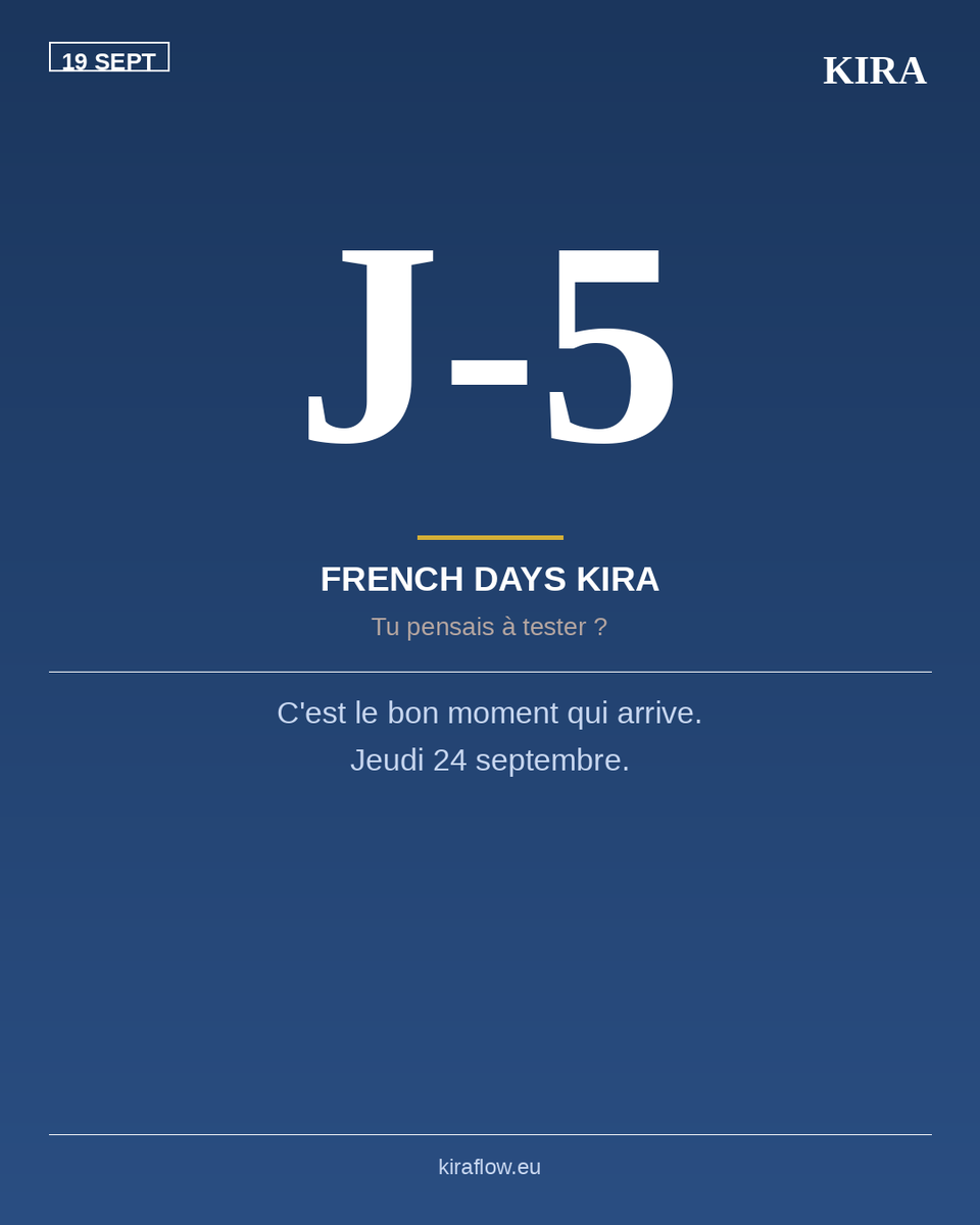 kiraflowfr's tweet photo. Dans 5 jours : une offre KIRA qu'on réserve aux French Days.

Tu mérites le meilleur — à prix KIRA.

On te dit tout jeudi 24 septembre.
🔵 https://t.co/YK2FTlyy8X

#FrenchDays #KIRA #J5 #Promo #CulotteMenstruelle https://t.co/lVffuOK1wh