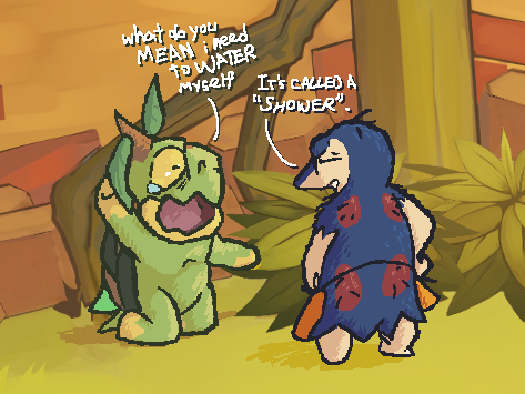 Robang592's tweet photo. doodle for heartberry's guild featuring return of 'i dont knoe what pokemon is' turtwig (also does not know what hygeine is) https://t.co/y0HWFoR2br