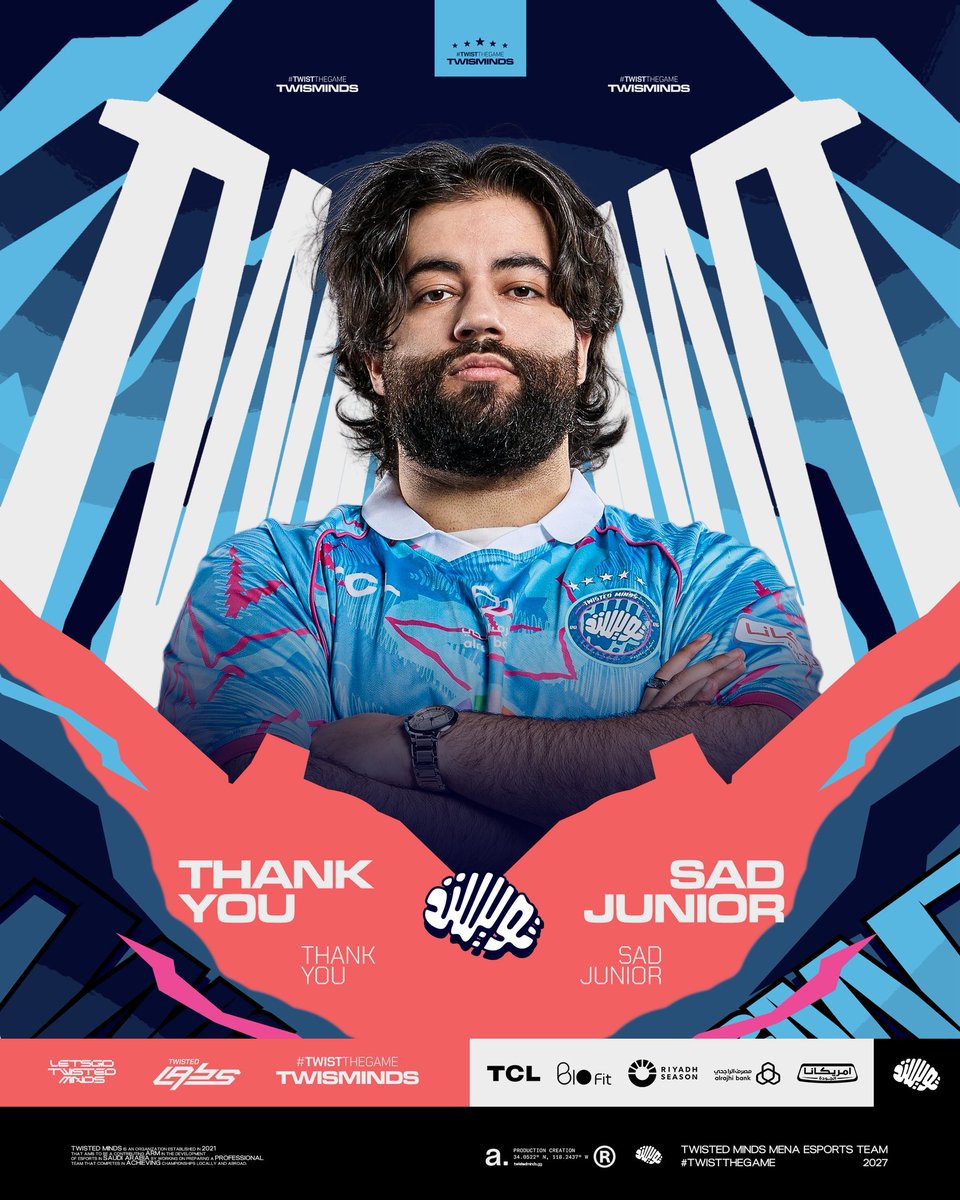 TwisMinds's tweet photo. Powerful season, unforgettable memories 
— thank you Sadjunior 🫡

شكراً للمدرب @Sadjuni0r على كل ما قدّمه مع فريق روكيت ليق، ونتمنى له التوفيق والنجاح في القادم 🙏🩷

#TwistTheGame https://t.co/PTxwLxHaza
