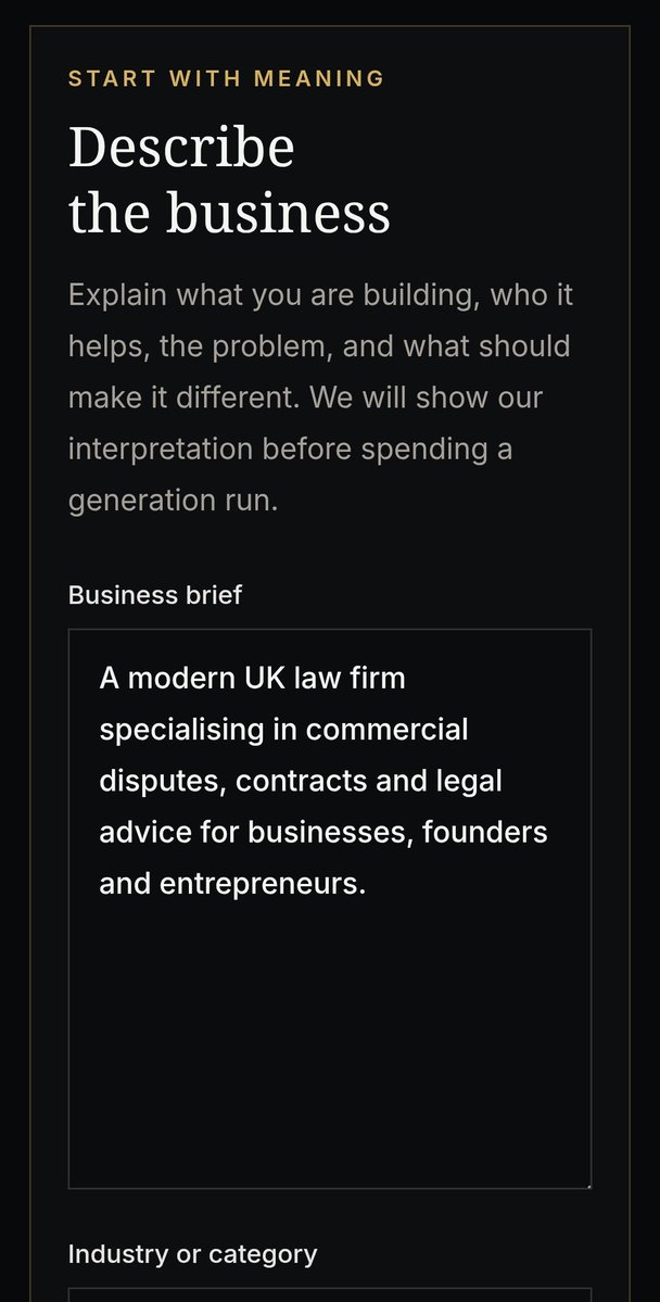 NamoLux's tweet photo. What happens when you ask NamoLux to name a modern UK law firm? ⚖️
Renswick.
Founder Signal: 81/100 · Strong
Domain verified. Current brand screen passed. Official register check still required.
Built to help founders discover names worth investigating.
https://t.co/WQyeRVxeTO https://t.co/5PpUecMIxD