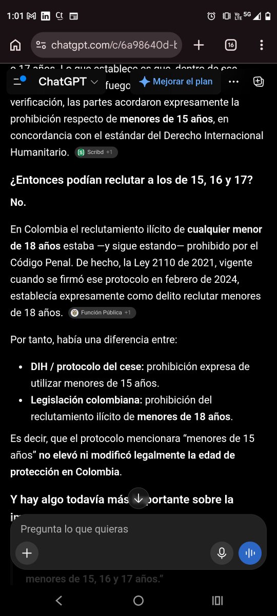 Diani_Meneses_'s tweet photo. @ealHijo @carjavi72 Falso. El documento no “autoriza” al ELN a reclutar menores de 15, 16 o 17 años. Lo que dice el protocolo del sexto ciclo es que el ELN se compromete a no utilizar menores de 15 años dentro del conflicto, en el marco del mecanismo de verificación del cese al fuego. https://t.co/G3NUjC1Lvf