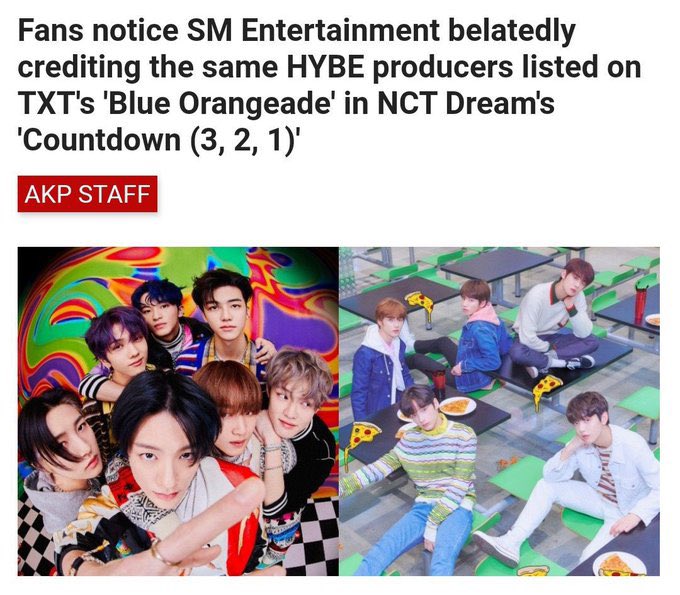 tyunpuppie's tweet photo. Never taking plagiarism accusations from sm group fans seriously when that company is always taking notes from txt 🤷‍♀️ https://t.co/WJLe2mkAuS
