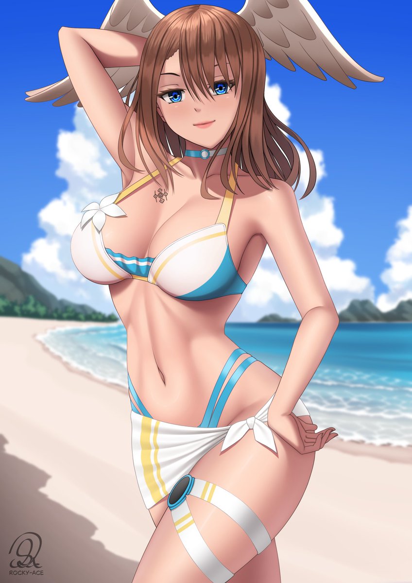 TheRockyArtist's tweet photo. Gamer, you don't understand. This beach scene is quite necessary to the story. ✍️

Eunie - Xenoblade 3 https://t.co/SdT0WjBp4p