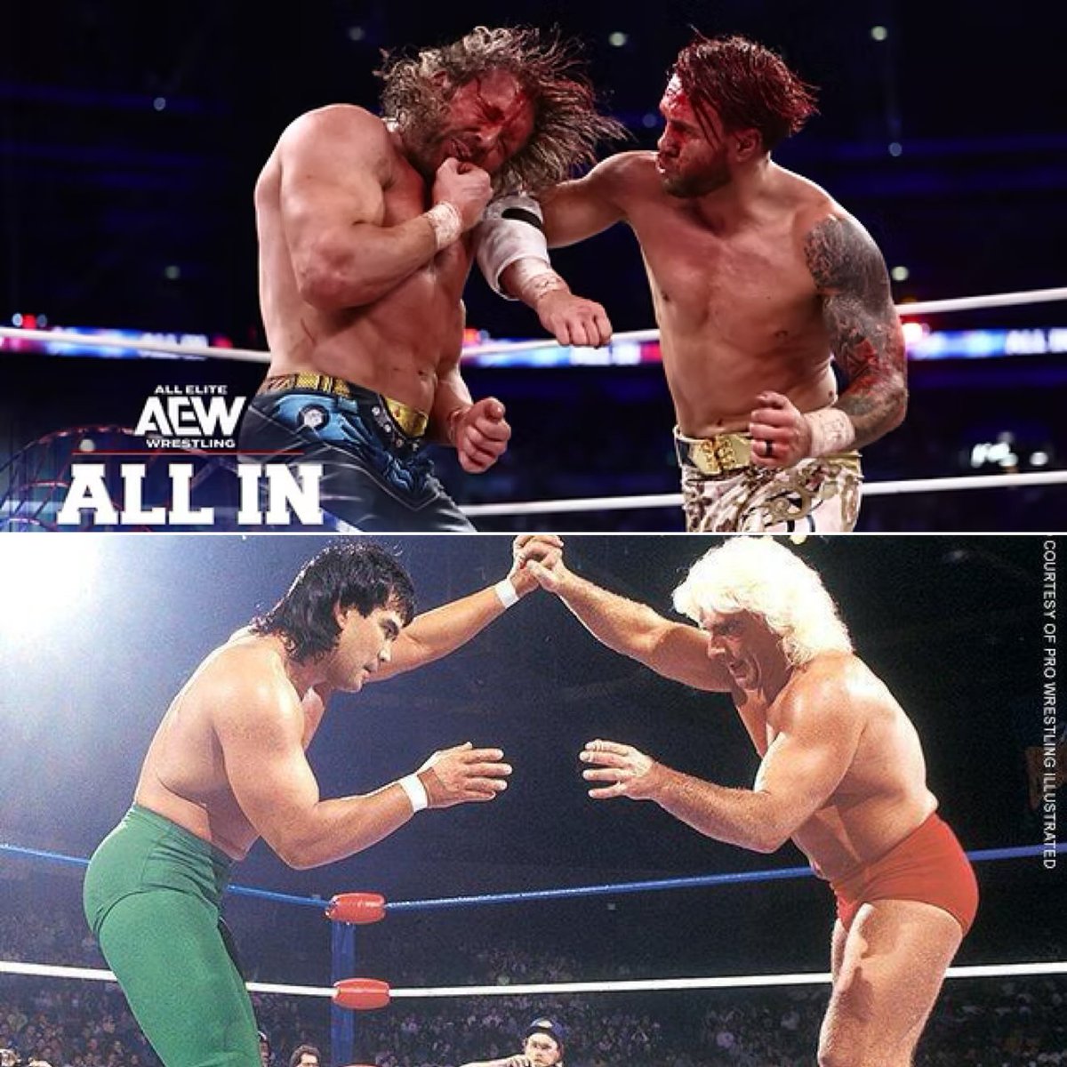 RicFlairNatrBoy's tweet photo. No One Has More Respect For @KennyOmegamanX And @WillOspreay Than Me! But To Compare Them To Steamboat And I Is Like Comparing The Mississippi River To The Pacific Ocean! When They Have A Great Match 300 Times A Year And 200 Hour Broadways, Get Back To Me! Until Then, There Is No Problem With Being Number Two. You Are Great Young Talent, But Let’s Get Serious Kids! You Should Only Hope That You Have People Talking About Your Matches 37 Years Later! WOOOOO!