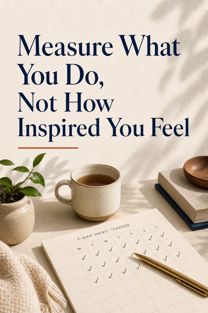 mindfulmirror31's tweet photo. Inspiration fluctuates. Evidence accumulates. Track the small behaviors that express your values, and let the record become proof that you can rely on yourself.
Start a seven-day action tracker.
#HabitTracker #SelfTrust #ConsistencyWins #InnerDrive #ProductivityTips https://t.co/akYPzsd1yD