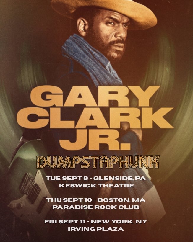 dumpstaphunk's tweet photo. Joining @GaryClarkJr for 3 very special shows in the Northeast next week ⚜️🎸🎹 Get your tix y’all !!

9.8 Glenside, PA @keswicktheatre 

9.10 Boston, MA @ParadiseRockClb 

9.11 New York, NY @IrvingPlaza 

🎟️ https://t.co/QmyXCB9fIh
#putitinthadumpsta #dumpstaphunk #garyclarkjr https://t.co/Mp64UQIUqB