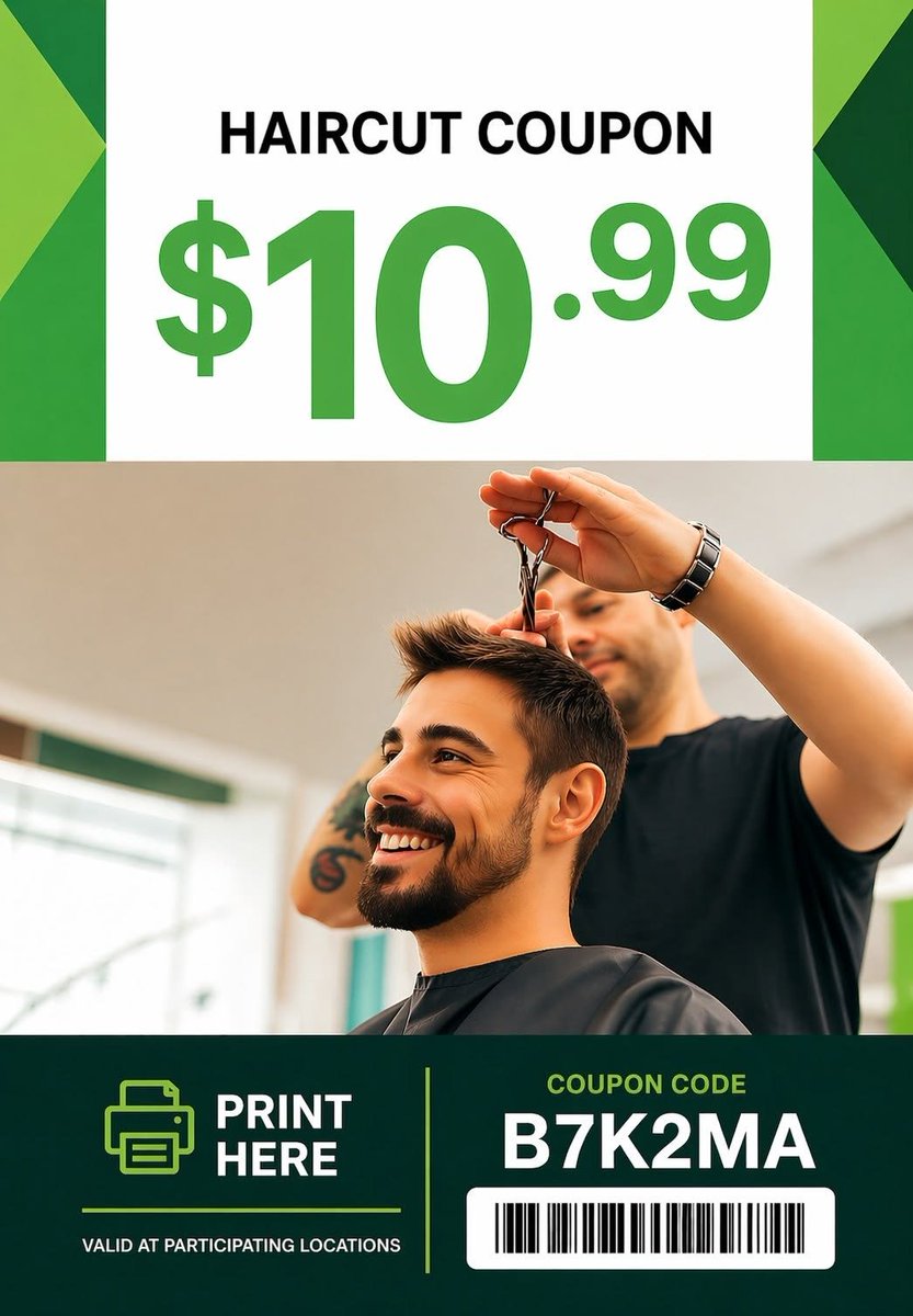 GreatAppcoupons's tweet photo. 🔥 SAVE ON YOUR NEXT CUT! ✂️
Fresh haircut + extra savings = perfect combo! 😍

🎟️ Get the code: https://t.co/oCJXwnSDTz

💰 Check the latest offer before your next visit.

👇 Comment “CUT” if you want the deal!

#HaircutDeals #HaircutSavings #USADeals #CouponDeals #GreatClips https://t.co/6tCumfSG0C