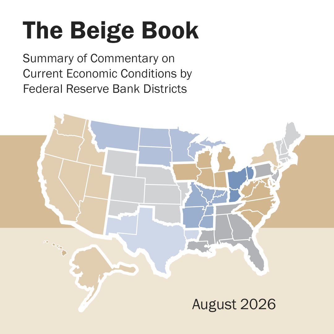federalreserve's tweet photo. Read  about economic conditions in Reserve Bank Districts in the  #BeigeBook (1/2): https://t.co/e3QNq5jJQZ https://t.co/z3kp9H8ugq