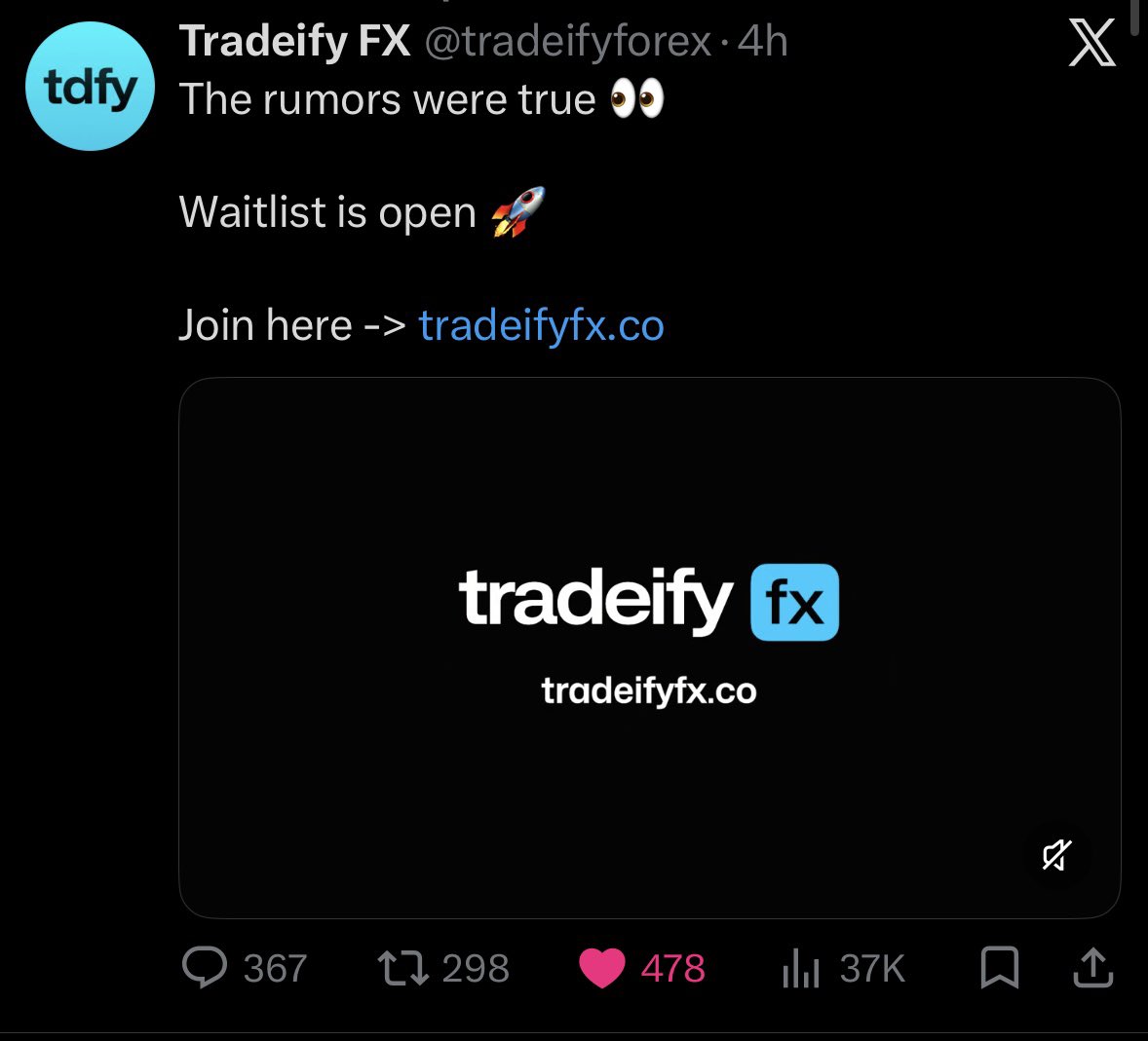 propwatchmedia's tweet photo. 🚨 BREAKING: TRADEIFY OFFICIALLY ENTERS THE CFD MARKET

The rumors are officially confirmed.

@tradeifyforex is now live, marking Tradeify’s expansion into CFD trading with a dedicated platform for Forex traders.

The waitlist is now open, with the company positioning Tradeify FX as a new destination for traders looking for access to CFDs.

A significant new move from one of the better-known names in the prop trading space.

Tradeify’s next chapter starts here. 📈