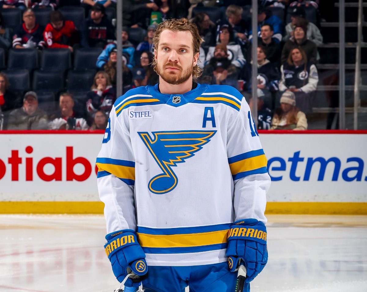 BR_OpenIce's tweet photo. Robert Thomas has been named captain of the St. Louis Blues 🫡 🎵 

The 27 year old was drafted by the team in 2017, was on the 2019 Cup team and has posted 4 point per game seasons 🔥🔥🔥 https://t.co/GkOCduJA1T