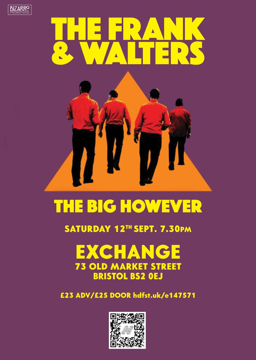 BizarroPromo's tweet photo. @frankandws
In just over a week there'll be a rare appearance in Bristol from @frankandws with excellent support from
@TheBigHowever
Saturday 12th September at the Exchange.  Get tickets now https://t.co/iFMuU7ygi3 https://t.co/jnN8kVKGOh