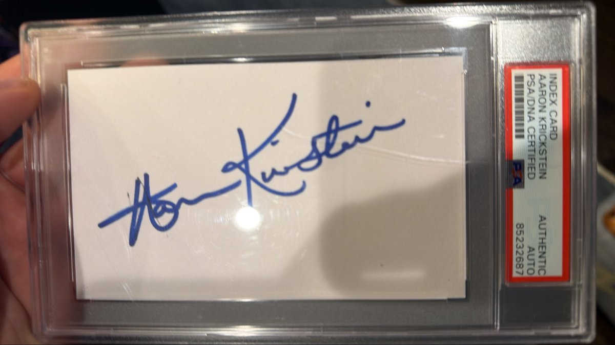 darrenrovell's tweet photo. 35th anniversary today of one of my favorite sporting events: Connors vs. Krickstein. 

I have a signed, used racket from the 1991 US Open, a signed ticket, a signed SI and a Krickstein auto. 

Happy Birthday, @JimmyConnors!!! https://t.co/eZecGinCkz