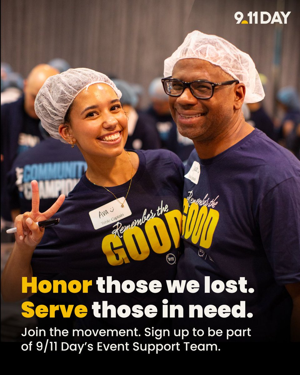 NJRedCross's tweet photo. This September 11 marks the 25th anniversary, and we are proud to partner w/ @911day to make it the biggest nationwide day of service yet. They need YOUR help to make it happen. 

Click on the link to find your city's Meal Pack event and sign up:
https://t.co/wdTgZ4HdDC See less https://t.co/d5u5IpAHjX