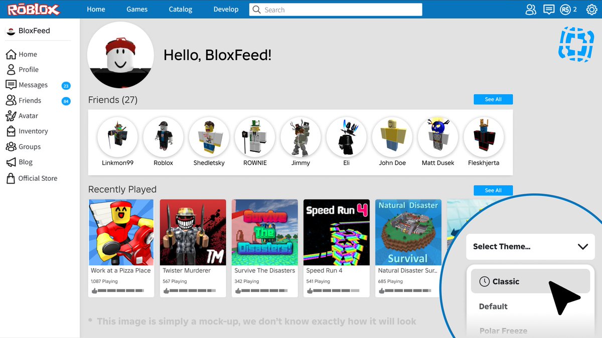 Blox_Feed's tweet photo. Roblox will be bringing back the classic theme for a limited time https://t.co/EsiliuiFwb