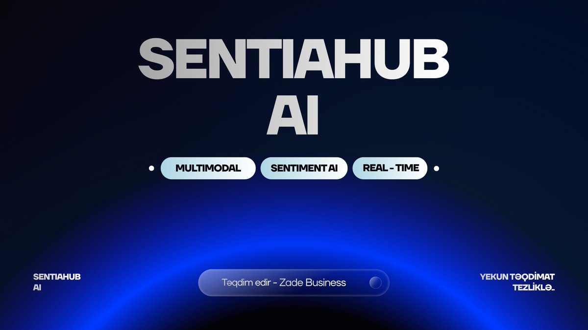 iamrufulla's tweet photo. Zade Business yeni süni intellekt layihəsi — SentiaHub AI — təqdimata hazırlaşır. Platforma mətn, şəkil, video və audio kontentini analiz edərək qərar qəbul etməyi asanlaşdırır. Human Emotion. Machine Precision.
#zadebusiness #sentiahub #aiproject #zadeagency #business #Startup https://t.co/yEd3HxioFs
