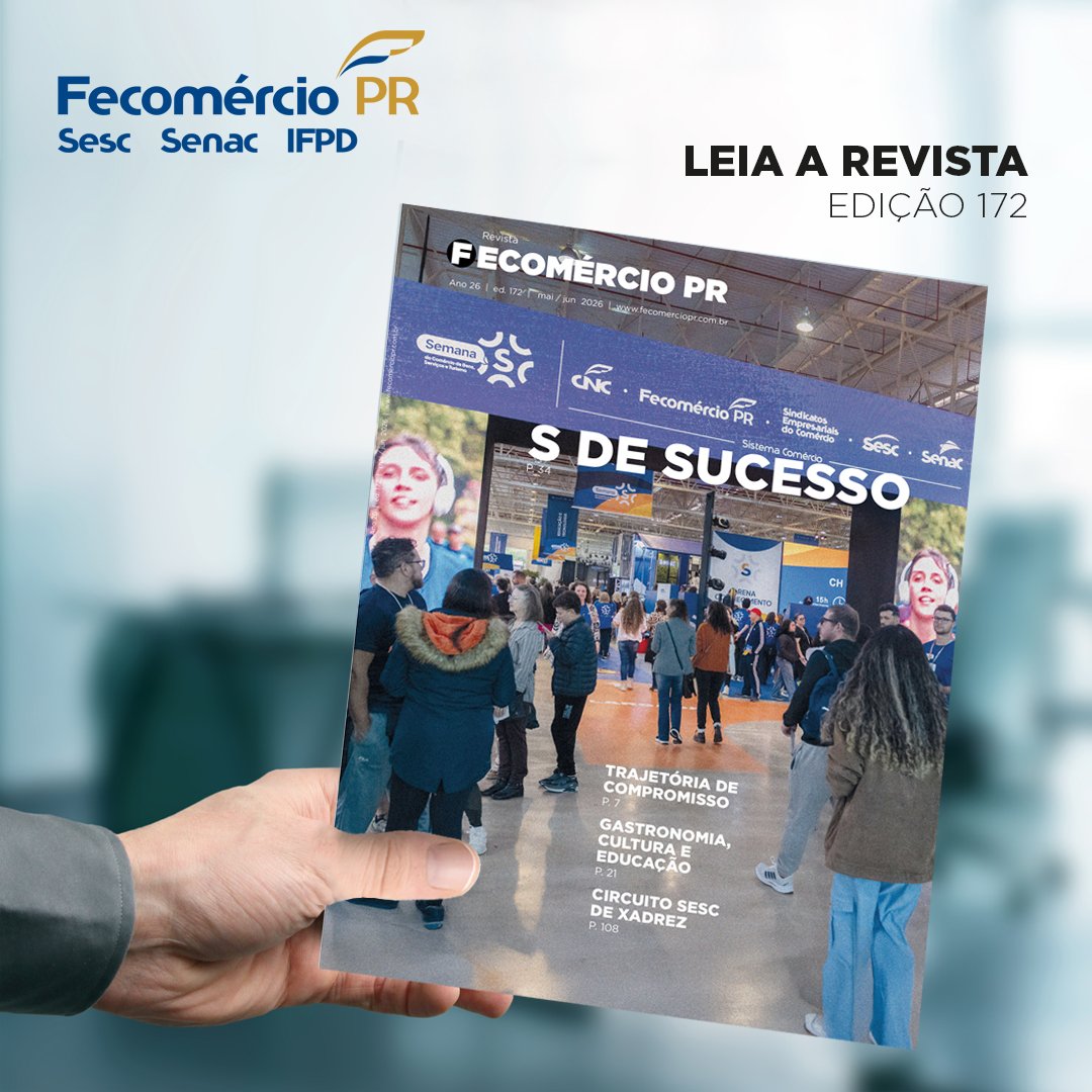 FecomercioPR's tweet photo. Já está no ar a nova edição da Revista Fecomércio PR!
Acesse a versão digital e confira as principais notícias, análises e ações do Sistema Fecomércio Sesc Senac Paraná.
Leia esta e outras edições no site: https://t.co/OWAxX32b9b
#FecomercioPR #Revista #Parana #SenacPR #SescPR https://t.co/e2Wf5aUDuq