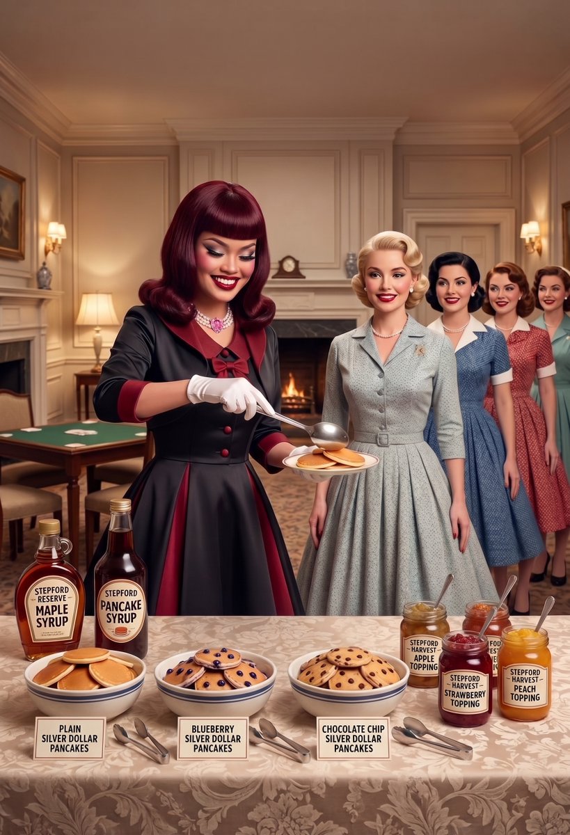 Stepford_Selina's tweet photo. Serving up my fluffy delicious pancakes!! 
 @StepfordAmber @StepfordVicKate @AriCelesteRP2  @StepfordPerrie @bambiclick @RileyBaquette @BrattyBishop @CDJaynetv https://t.co/mp6E8h9HKV