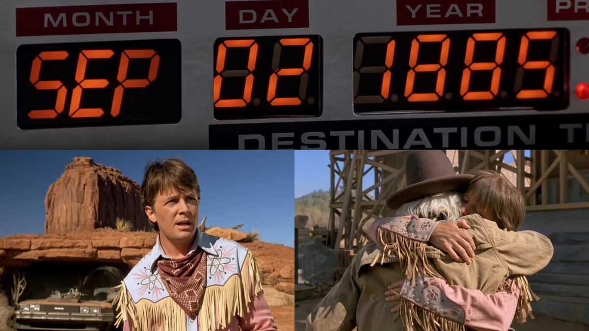 COTM_2's tweet photo. Hoy es el día en que Marty Mcfly llega al viejo Oeste para salvar al Doc Brown. https://t.co/DKlJpG1Ele