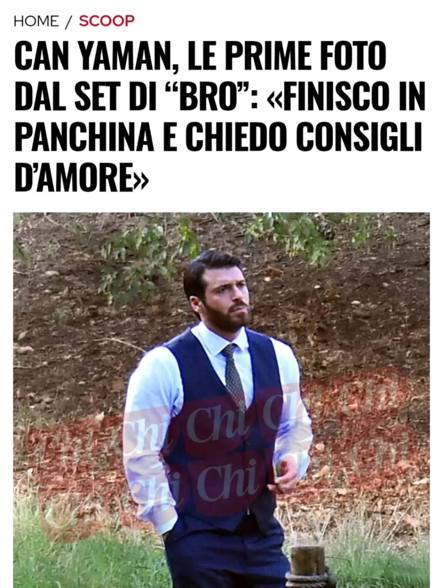 ConcyZinno's tweet photo. Can Yaman, le prime foto dal set di "BRO" : 'Finisco in panchina e chiedo consigli D'amore...
🗞 Da #chimagazine
#CanYaman
#BRO 👥️ https://t.co/GTIkJDCT37