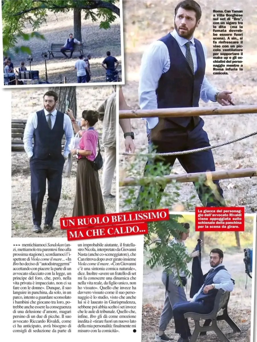 ConcyZinno's tweet photo. Can Yaman, le prime foto dal set di "BRO" : 'Finisco in panchina e chiedo consigli D'amore...
🗞 Da #chimagazine
#CanYaman
#BRO 👥️ https://t.co/GTIkJDCT37