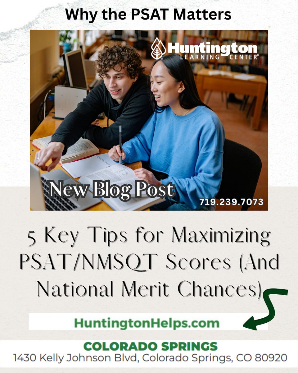 LearningSprings's tweet photo. 🎓 Why does the PSAT/NMSQT matter? More than many families realize.

Our latest Huntington Learning Center blog, “5 Key Tips for Maximizing PSAT/NMSQT Scores (And National Merit Chances)”, shares practical ways students can prepare strategically, strengthen performance, and... https://t.co/XwgJ9ay1Cw