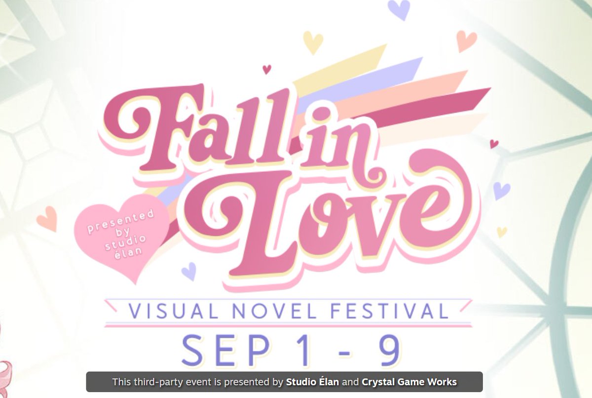 NeoclassicGames's tweet photo. Steam apparently decided that the Fall in Love VN Festival isn't worth highlighting.

- No banner on the Steam homepage
- No promotion on participating games

Years of work...and this is how #vndevs get treated?

#visualnovels deserve better!!!
Please share this so VALVE sees it https://t.co/2Q0mth8Ozd