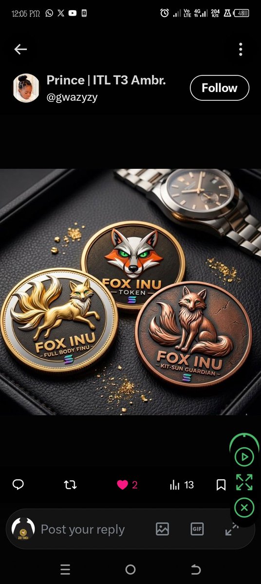 TheKnights1243's tweet photo. @bnb_girl1 $Fox Inu is the real deal 💎
Ticker: $FINU

3roGjzv4TeaWFN8VN6hfUKAsmoVUrYmmB2Dz3NYF1GAA https://t.co/GCVSsyo4Y7
