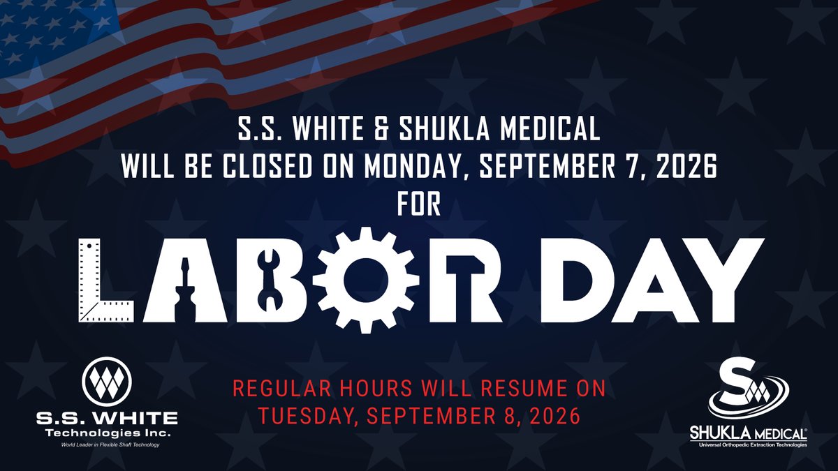 SSWhiteTech's tweet photo. Today, we honor the dedication, skill, and excellence of workers everywhere.

#LaborDay #SSWhite #ShuklaMedical #aerospace #automotive #medical #manufacturing https://t.co/wQ3L0gbQNy
