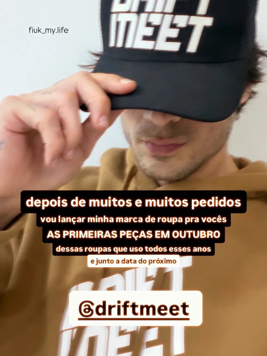 fiuk_life's tweet photo. 👀 Tem novidades chegando, vidas... O @Fiuk vai lançar sua marca de roupa!!! Primeiras peças disponíveis em Outubro, próximo a data do evento de DRIFT MEET. 🚘

📷: Instastory FIUK https://t.co/mDZQWP18Cv