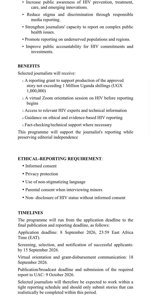 aidscommission's tweet photo. 📣CALL FOR APPLICATIONS - MEDIA HIV REPORTING GRANT📣 https://t.co/tbx4uroZPU