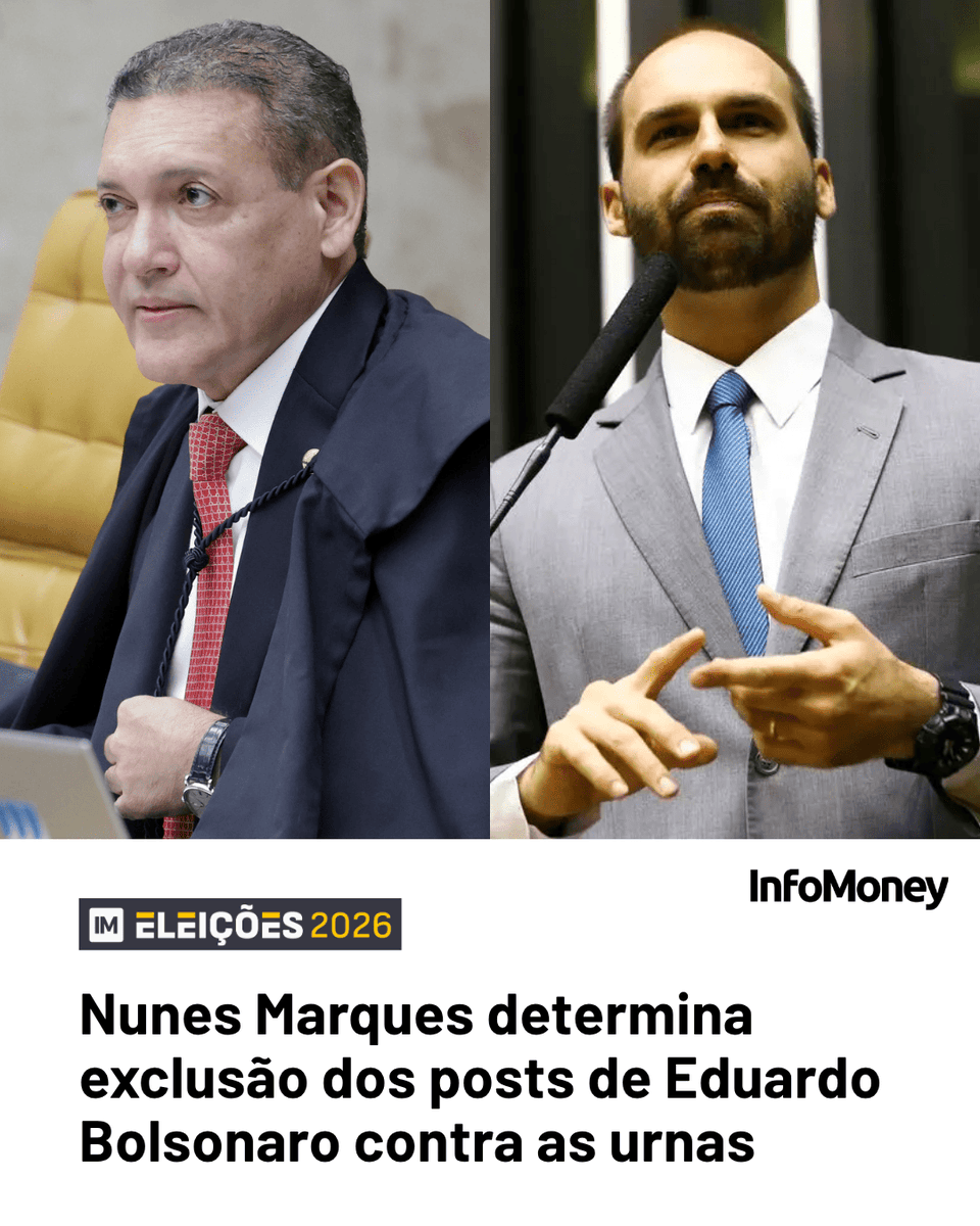 infomoney's tweet photo. Decisão obriga que plataformas excluam o conteúdo em até 24 horas.

Leia mais no site do InfoMoney: https://t.co/q6Ip76BqkY

Foto: Rosinei Coutinho/STF e Marcelo Camargo/Agência Brasil

#EduardoBolsonaro #NunesMarques #Eleições2026 #Política #Justiça https://t.co/5EEgYMHKzT