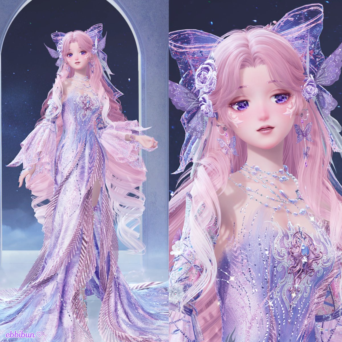 ebbibun's tweet photo. ∘₊✧── Rosy Lilac Siren 💜🩷──✧₊∘
⟢ 73UhELm7Stc#

#infinitynikki #infinitynikkitwt https://t.co/EZh1d2b0hb