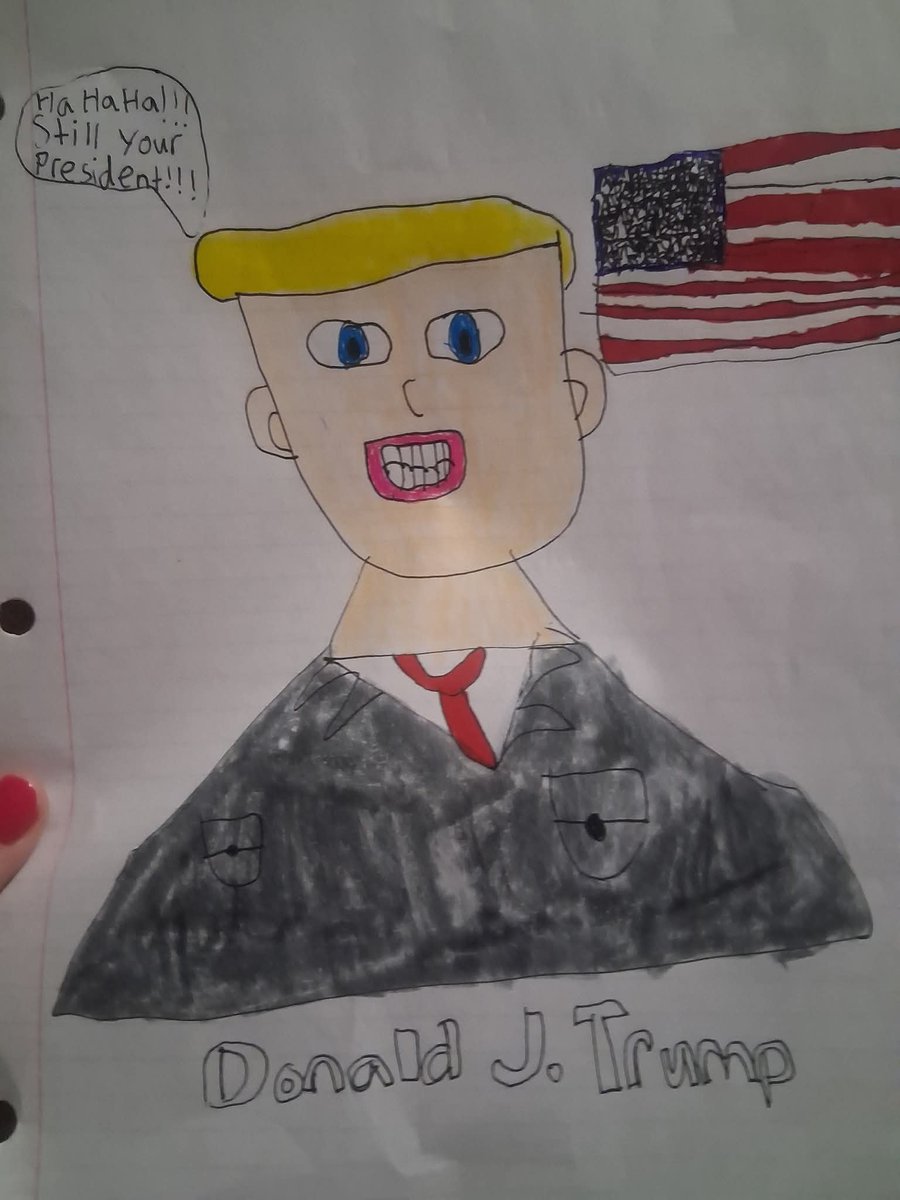 RickBisMe's tweet photo. I am an Administrator for a Trump group on Facebook. My 9 year old drew this for you. She said you're the best president ever.
@realDonaldTrump https://t.co/TZklZY54Hk