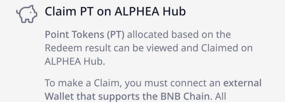 Harutorrenrt's tweet photo. ALPHEA PT CLAIM
ALPHEA Hub is now showing the Point Tokens (PT) allocated based on your redeem result https://t.co/DWlXE2G96X