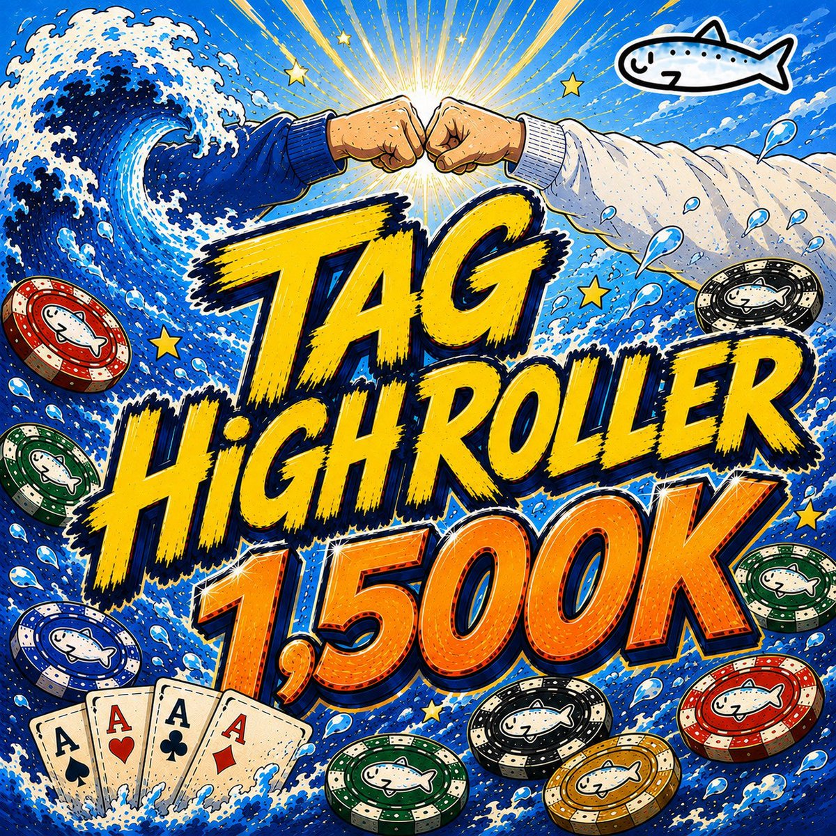 iwashi_poker's tweet photo. 🐟🎁 リポストキャンペーン開催中 🎁🐟

🗓️9/4(金) 〜 9/5(土)開催の4トーナメント‼️

各トーナメント 5名様をご招待✨
＜無料招待 1名様＞
＜半額招待 4名様＞

▼ 応募方法
・当アカウントフォロー
・意気込み、『希望番号』を書いて引用リポスト❗️
・トナメ開始1時間以内に着席必須
��当選発表：当日10:00

☟トーナメント詳細☟
＿＿＿＿＿＿＿＿＿＿＿＿＿＿＿＿＿＿＿＿＿

①🐟Tag High Roller 1,500K🐟

9/4(金) 1部

◾ Start：17:30
◾ レイト：22:00
◾ リエントリー：22:40

◾ Entry：¥25,000(1名様あたり税込) 
 (¥50,000 / 1チーム)
◾ Re-Entry：¥25,000(1名様あたり税込)
(¥50,000 / 1チーム)

👇詳細はこちら👇
https://t.co/ZWx3idXsWp
＿＿＿＿＿＿＿＿＿＿＿＿＿＿＿＿＿＿＿＿＿

②🐟 RE：comeback iwashi millions 1,000K 🐟

9/4(金) 2部

◾ Start：21:30
◾ レイト：2:00
◾ リエントリー：2:40

◾ Entry：¥30,000
◾ Re-Entry：¥30,000

👇詳細はこちら👇
https://t.co/baKDebulE6
＿＿＿＿＿＿＿＿＿＿＿＿＿＿＿＿＿＿＿＿＿

①🐟 "ULTRA" MONSTER STACK 1,500K 🐟

9/5(土) 1部

◾ Start：17:30
◾ レイト：22:00
◾ リエントリー：22:40

◾ Entry：¥50,000
◾ Re-Entry：¥50,000

👇詳細はこちら👇
https://t.co/k2xRUEoXfJ
＿＿＿＿＿＿＿＿＿＿＿＿＿＿＿＿＿＿＿＿＿

②🐟 7-Max 1,300K相当 🐟

9/5(土) 2部

◾ Start：21:30
◾ レイト：2:00
◾ リエントリー：2:40

◾ Entry：¥28,000
◾ Re-Entry：¥28,000

👇詳細はこちら👇
https://t.co/X8fMKssysU
＿＿＿＿＿＿＿＿＿＿＿＿＿＿＿＿＿＿＿＿＿

リアルタイムの店内状況はこちら👇

オープンチャット「🐟いわし赤坂🐟｜最新情報速報📢✨️」
https://t.co/obuZGx80Hm

皆様の参加お待ちしております���🏻‍♀️🔥

━━━━━━━━━━━━━━
#いわし赤坂
#ポーカー
#リポストキャンペーン