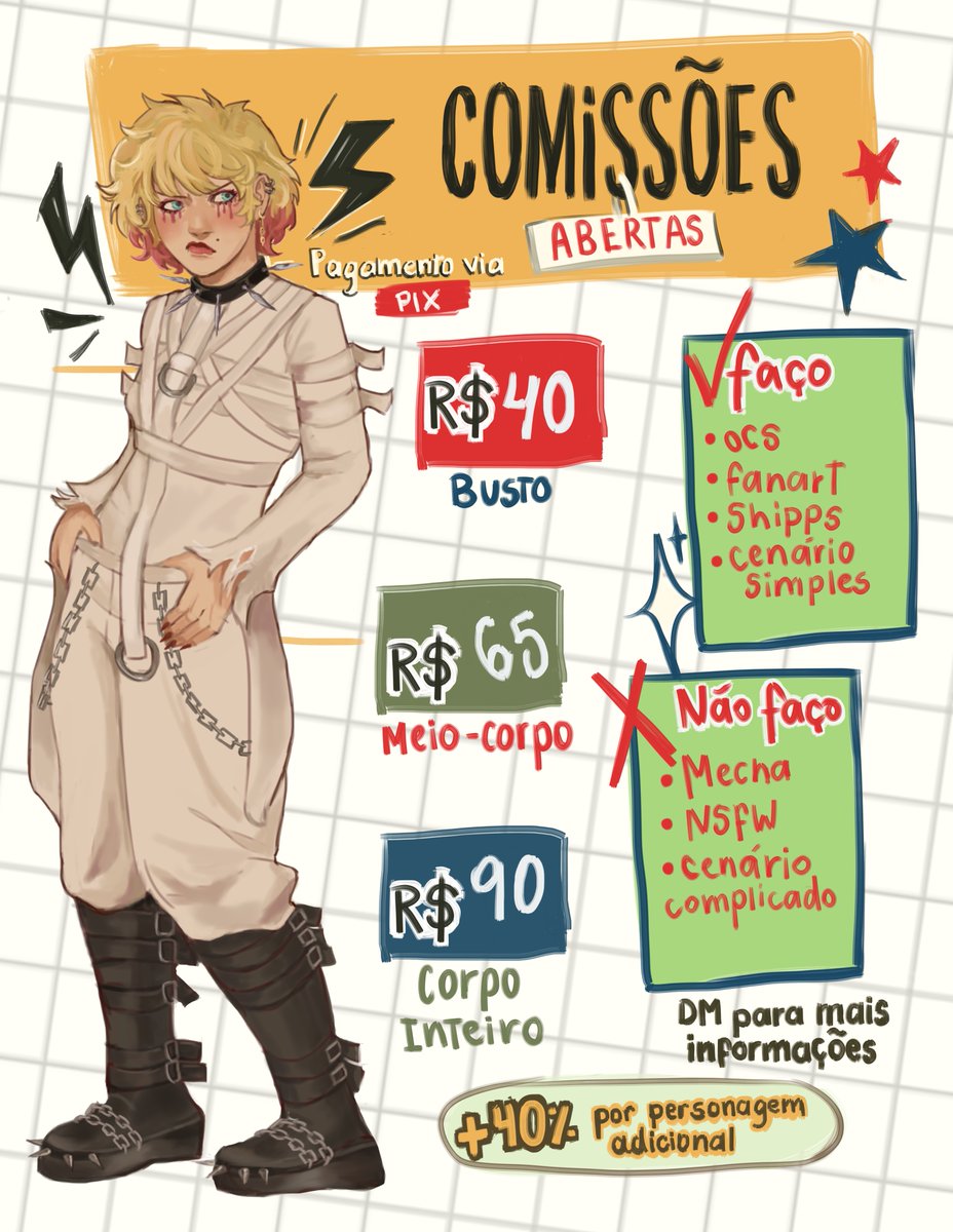 starloart's tweet photo. comissões abertas!!!!
meus termos de serviço estão no link do meu perfil :)
qualquer dúvida me chamem na dm! https://t.co/UkGvPpebv5
