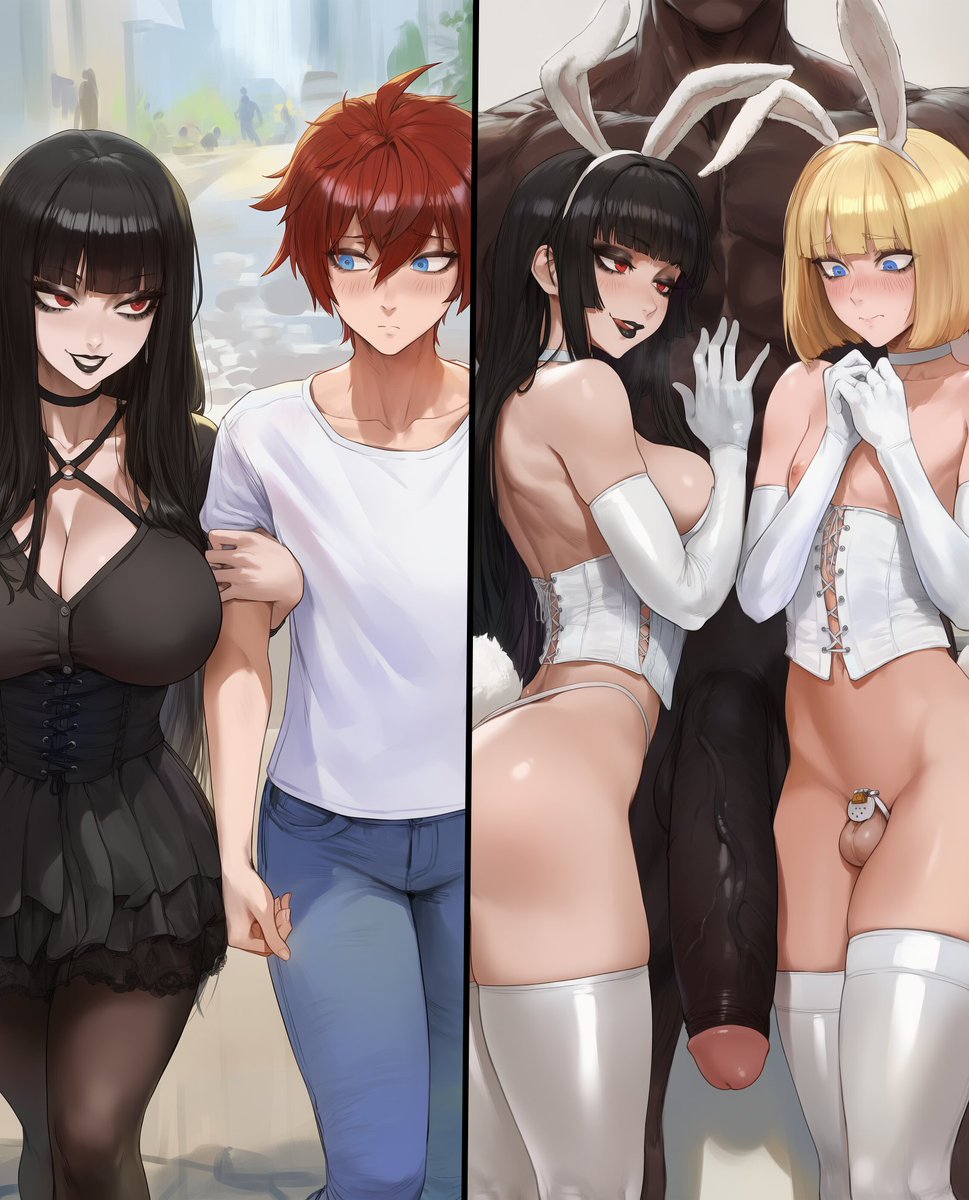 AIPotions's tweet photo. Snowbunny Couple at the "White Bunny Club" https://t.co/IIQLV2l1SJ