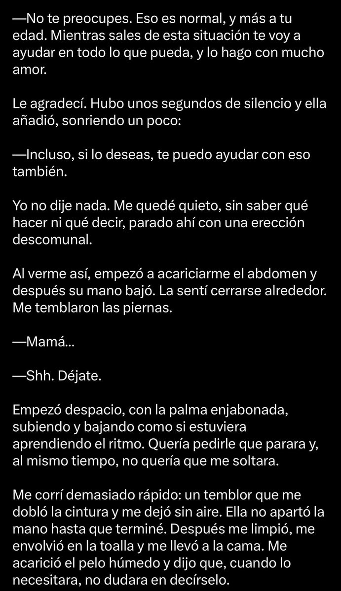 3x_relatos's tweet photo. Después de un accidente en bici mi mamá me ayudaba en algunas cosas 🔥

Un seguidor nos cuenta un relato que tuvo con su mamá muy 🔥 https://t.co/yqH1lYGhL9