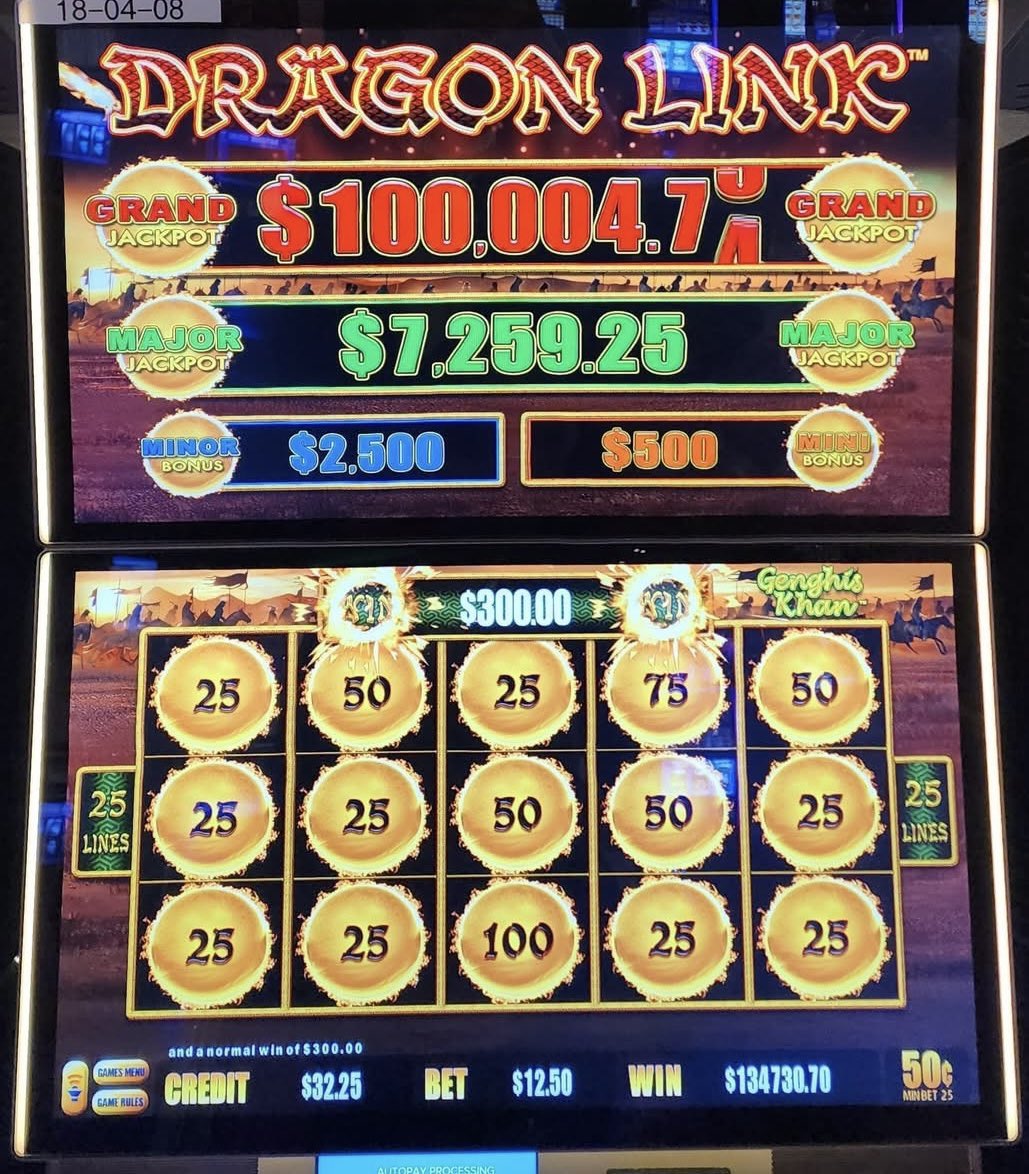 TheBigJackpot's tweet photo. LIFE CHANGING! 🤯🐉

$134,730 JACKPOT on Dragon Link Genghis Khan - $12.50 BET at Seminole Immokalee!

15 ORBS on screen! GRAND was $100K and BOOM! 💥

Have you ever had a screen like this? 👇

#Raja #DragonLink https://t.co/DD8uLraueZ