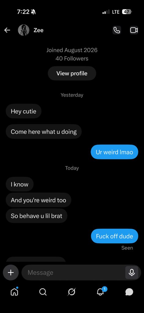 muddypuppymutt's tweet photo. Wow an adult man messaging a minor while having “nsfw mdni” is wild https://t.co/EpKcsJRbvy