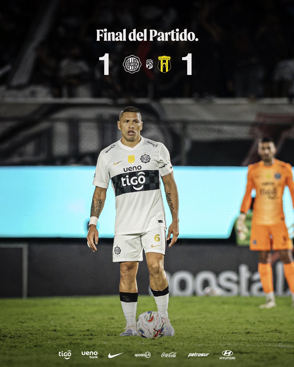 elClubOlimpia's tweet photo. 🔚 Empate en el Estadio ueno Defensores del Chaco. https://t.co/wmwBmjUuov