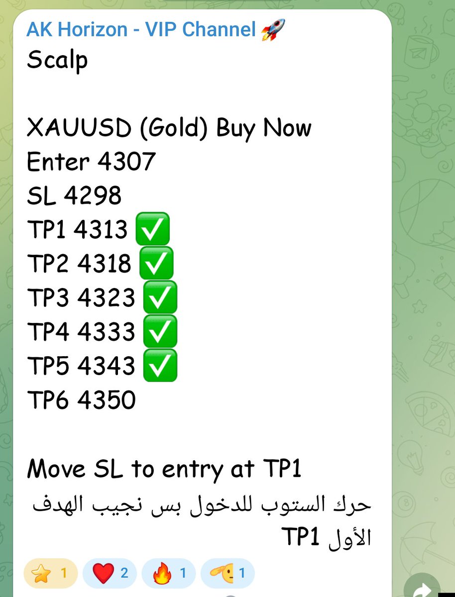 AkryptoX's tweet photo. This is what a real gold setup looks like 🥇
هذا ما تبدو عليه صفقة ذهب حقيقية
Entry → SL → TP1-TP5, all hit ✅
دخول → وقف خسارة → جميع الأهداف محققة ✅
Free daily signals. No hype, just structure.
توصيات يومية مجانية. بدون مبالغة.
Join here 👇
https://t.co/U3DwITTd9a https://t.co/jtQgAEqMIv