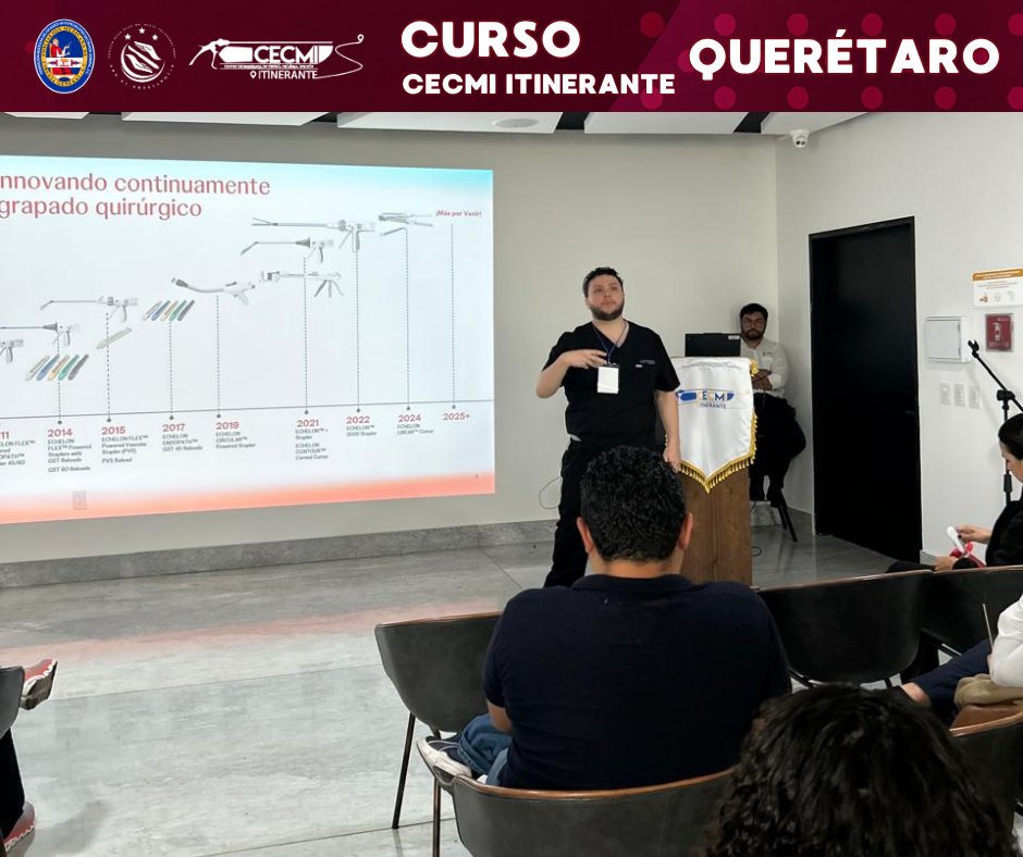 amcgmx's tweet photo. Se llevó a cabo con éxito el Curso CECMI Itinerante Querétaro.
Agradecemos a nuestros profesores por compartir sus conocimientos y experiencia, así como a todos los asistentes por su participación y entusiasmo.
#AMCG #CECMI #CECMIItinerante #CirugíaGeneral #EducaciónMédicaContinua