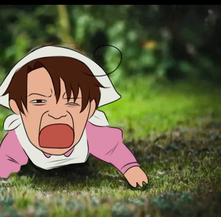 2pGermanyDoggy's tweet photo. I sent this image to my boyfriend and his first instinct was to redraw it as chibiromano ? https://t.co/88plyzW0aN
